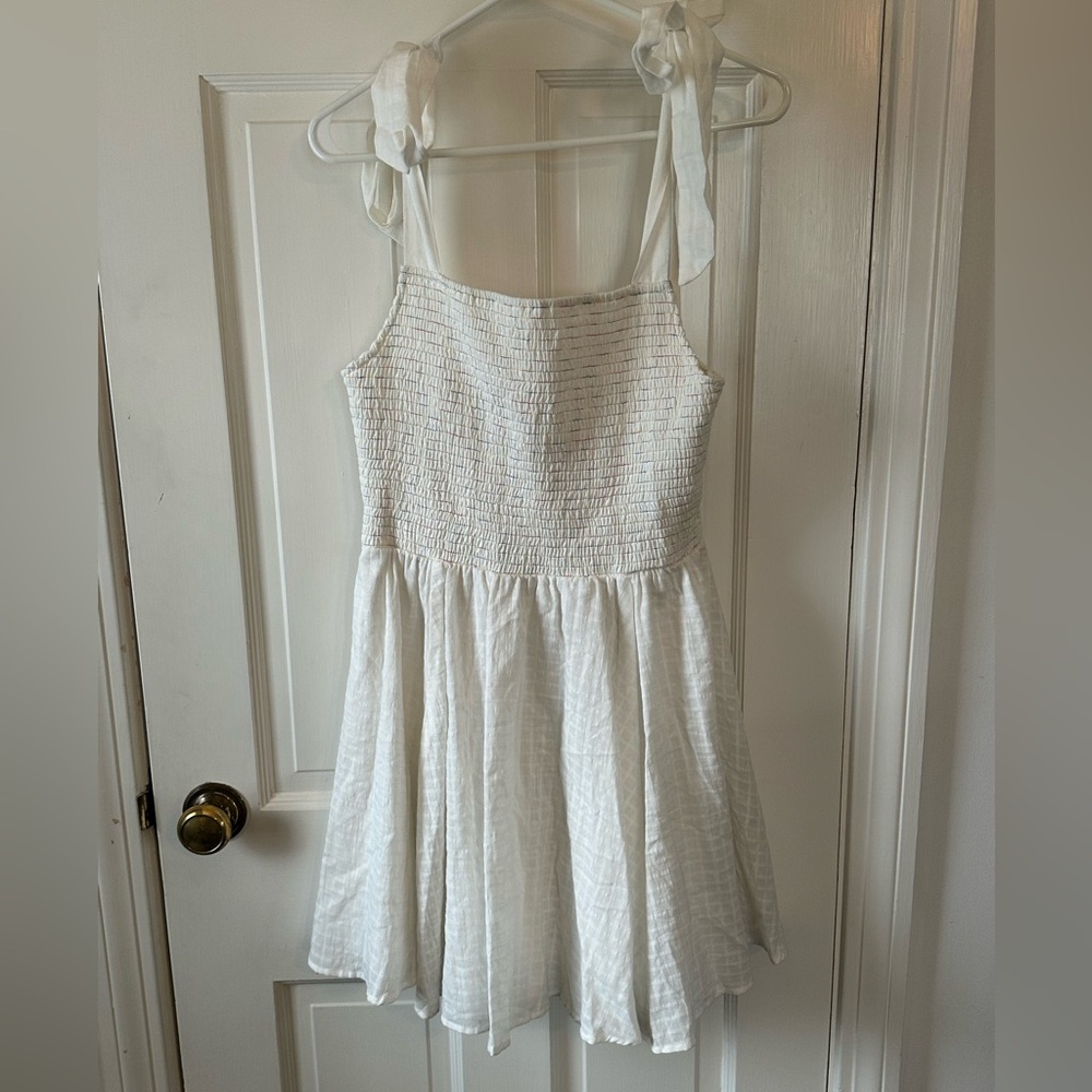 Love Colette White Dress with Tie Straps
